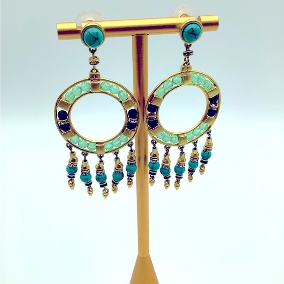 Lucky Brand Boho Green pierced Earrings - Picture 3 of 3